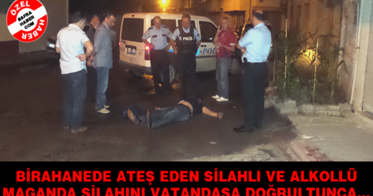 Alkollü Ve Silahlı Maganda Vatandaşa Silahı Doğrultunca