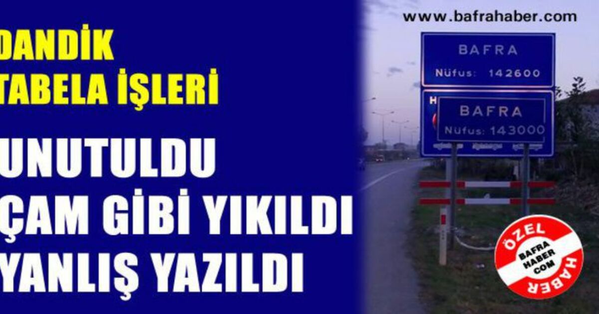 Samsun Büyükşehir`den Dandik Tabela İşleri