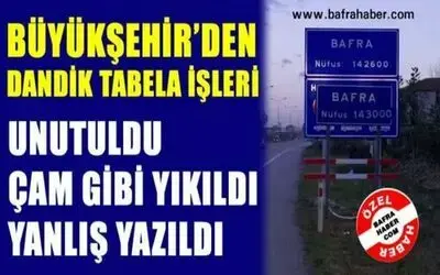 Samsun Büyükşehir`den Dandik Tabela İşleri