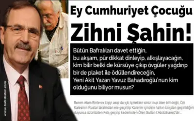 Ey Cumhuriyet Çocuğu Zihni Şahin!