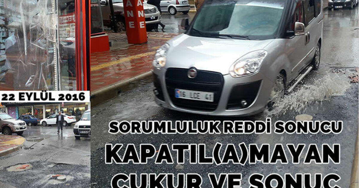 Sorumluluk Reddi Sonucu Kapatılamayan Çukur Ve Sonuç