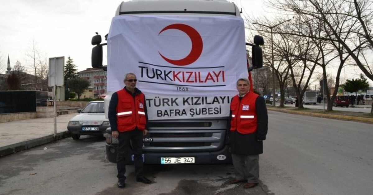 Bafra’dan Halep'e 25 Ton Yardım Malzemesi
