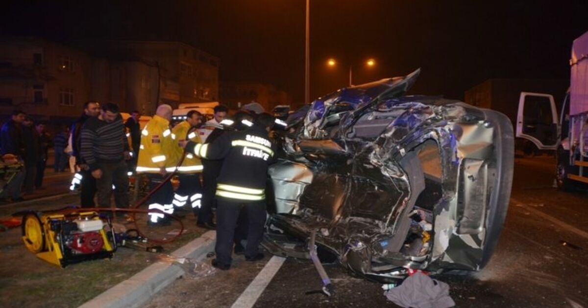 Bafra'da Trafik Kazası: 1 Ölü, 1 Yaralı