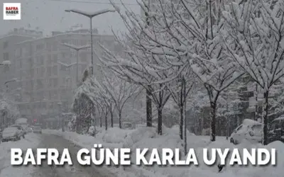 Bafra'da Kar Kalınlığı 30 Santime Ulaştı