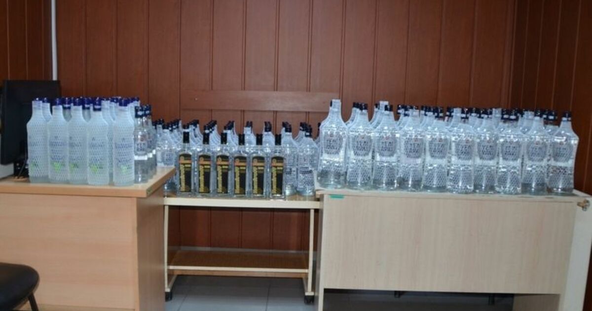 Bafra’da Kaçak İçki Operasyonu