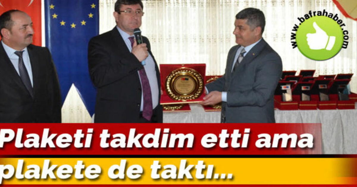 Yeni Kaymakamın İlk Tavrı Plakete Oldu