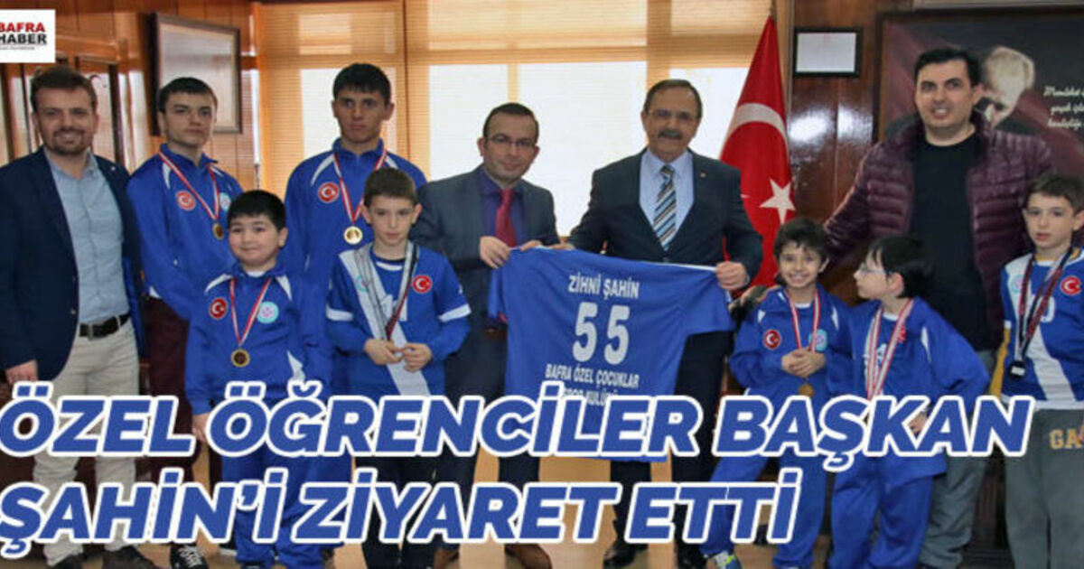 Özel Öğrenciler Başkan Şahin`i Ziyaret Etti