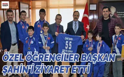 Özel Öğrenciler Başkan Şahin`i Ziyaret Etti
