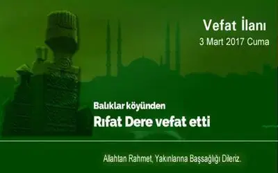 Rıfat Dere Vefat Etti