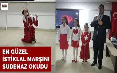 En Güzel İstiklal Marşını Sudenaz Ayan Okudu