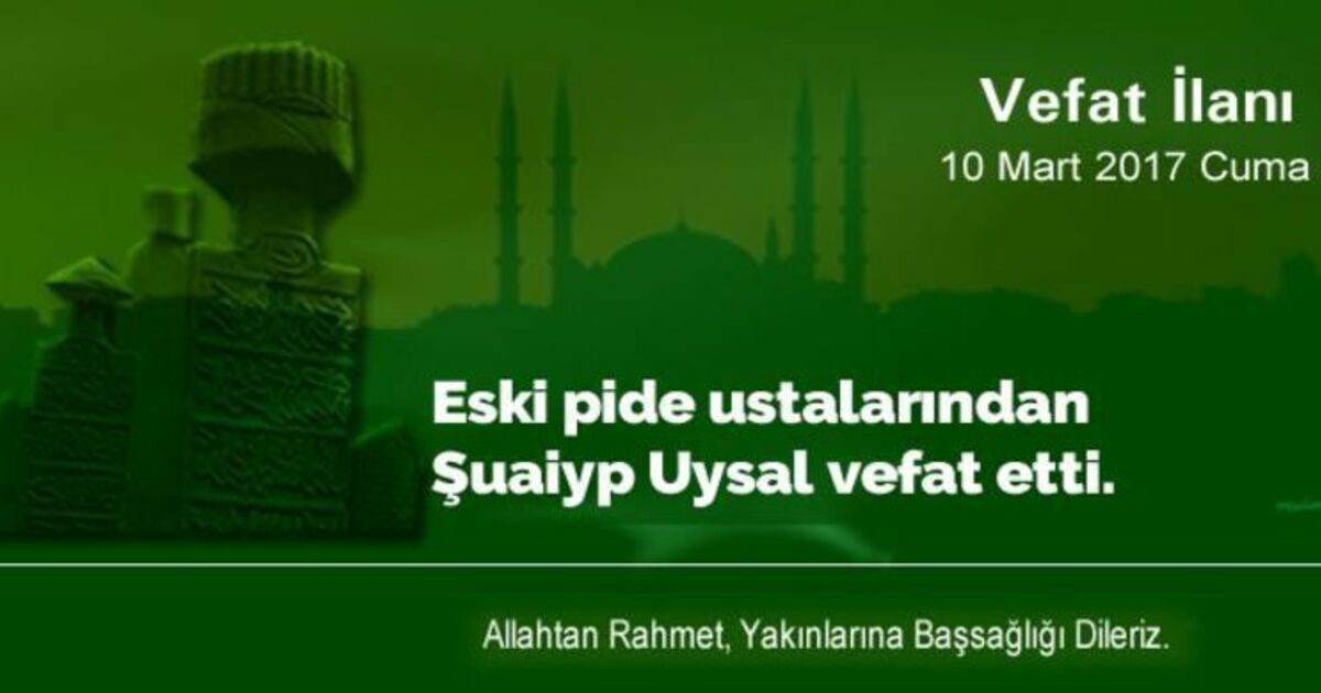 Şuaiyp Uysal Vefat Etti