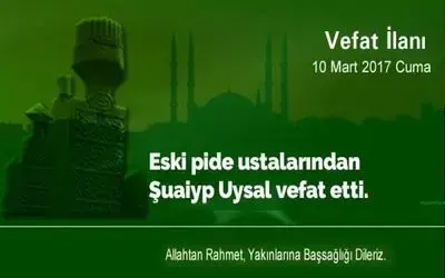 Şuaiyp Uysal Vefat Etti