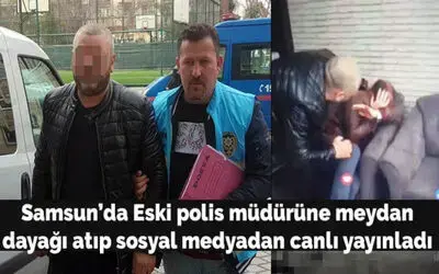 Eski Polis Müdürüne Meydan Dayağı Atıp Sosyal Medyadan Canlı Yayınladı