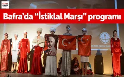Bafra'da "İstiklal Marşı" Programı