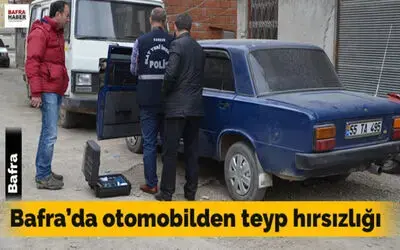 Bafra'da Otomobilden Teyp Hırsızlığı