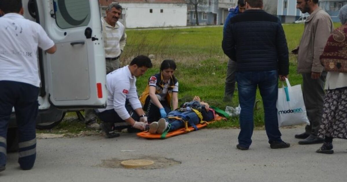 Motosikletin Çarptığı Yaya Yaralandı