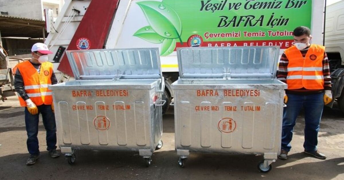 Bafra’ya 250 Yeni Çöp Konteyneri Bafra Belediyesi 250 Yeni Çöp Konteyner Aldı