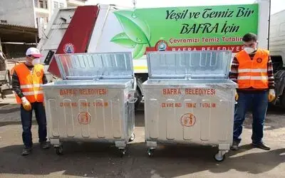 Bafra’ya 250 Yeni Çöp Konteyneri Bafra Belediyesi 250 Yeni Çöp Konteyner Aldı