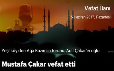Mustafa Çakar Vefat Etti