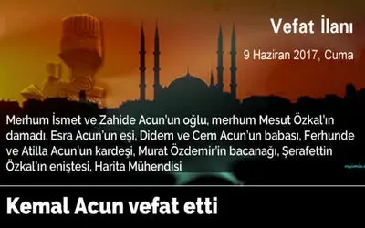 Kemal Acun Vefat Etti