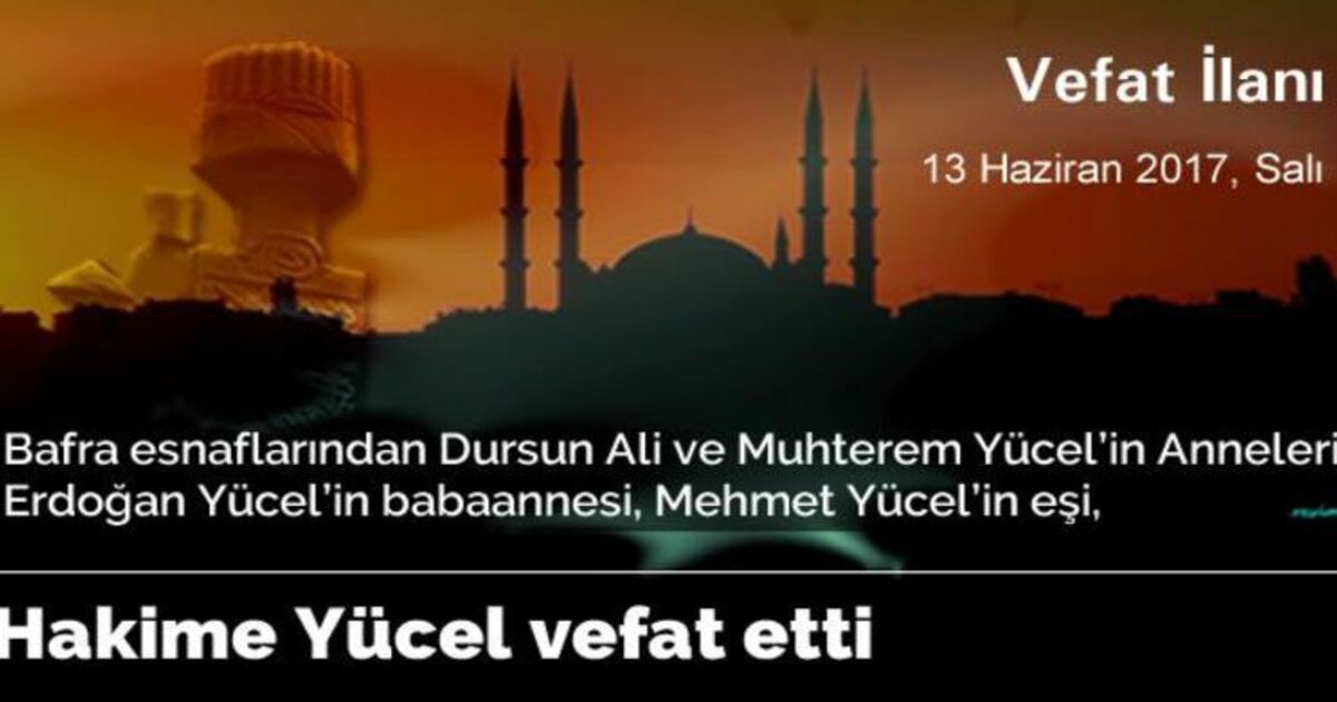 Hakime Yücel Vefat Etti