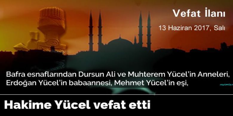 Hakime Yücel Vefat Etti - Hakime Yücel vefat etti.