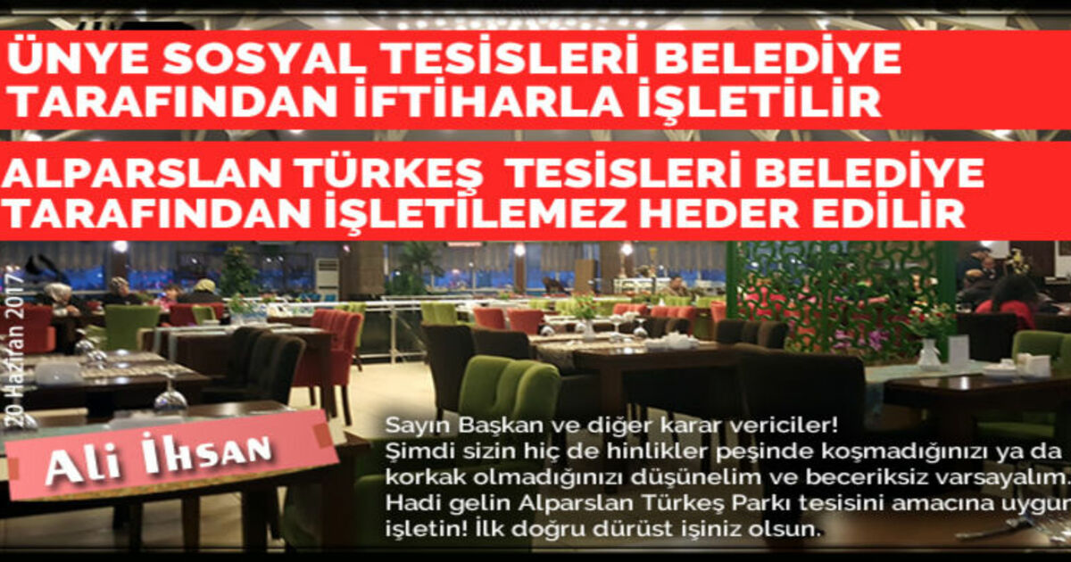 Alparslan Türkeş Parkı Tesisleri İşletilemez Heder Edilir