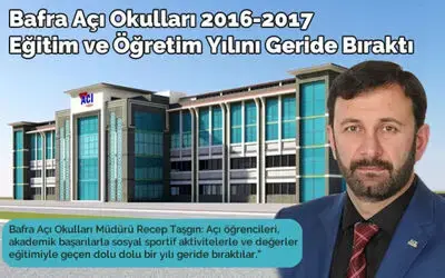 Bafra Açı Okulları 2016-2017 Eğitim Ve Öğretim Yılını Geride Bıraktı