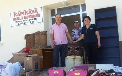 Bafra Umut Derneği Kapıkaya'ya Kütüphane Kurdu