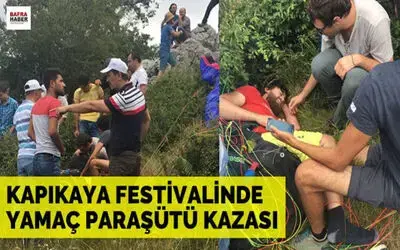 Kapıkaya Festivalinde Yamaç Paraşütü Kazası