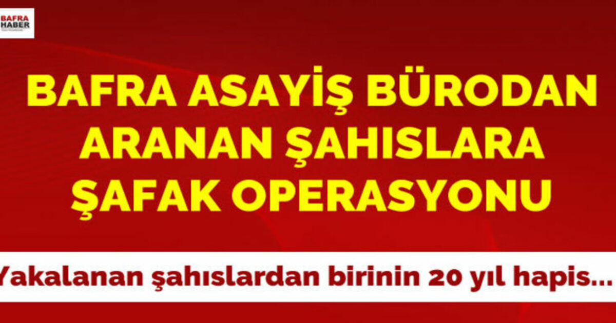 Bafra`da Aranan 4 Kişi Yakalandı