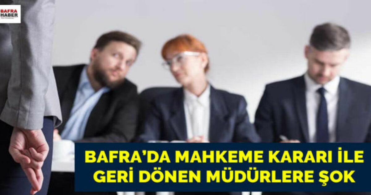 Mahkeme Kararı İle Geri Dönen Müdürlere Şok