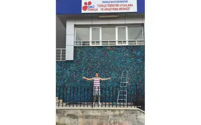 Fransız Sanatçı Omü'ye Bir Eser Bıraktı