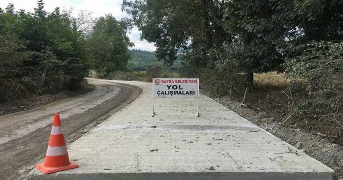 Bafra Belediyesinden 250 Bin Metrekare Beton Yol