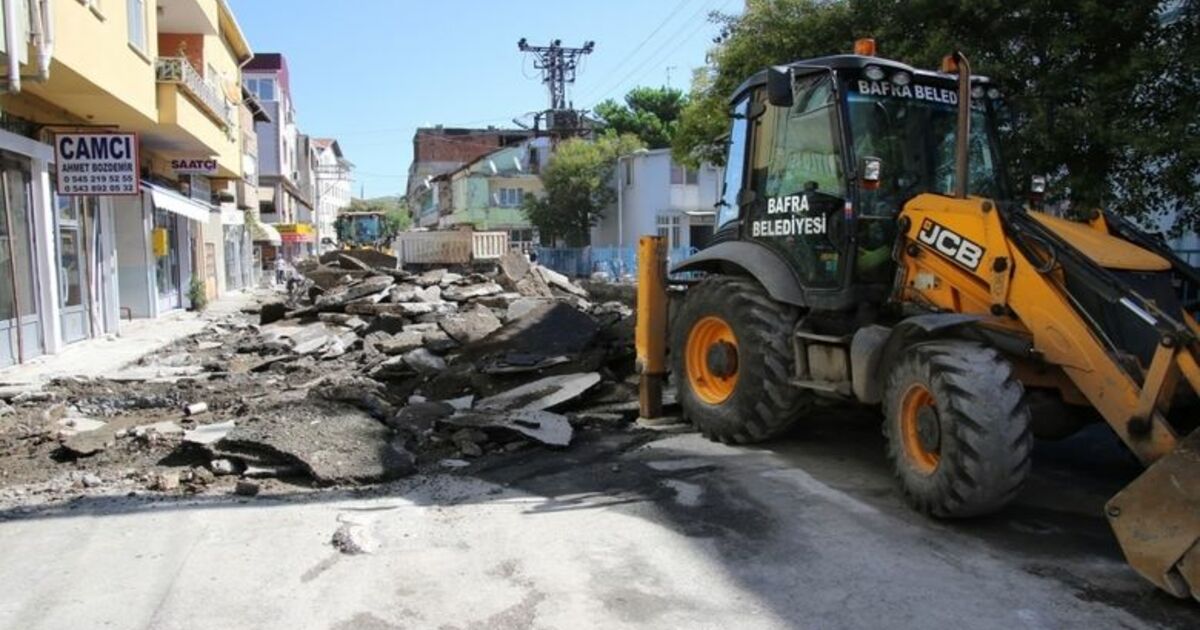 Bafra’da Beton Yol Seferberliği