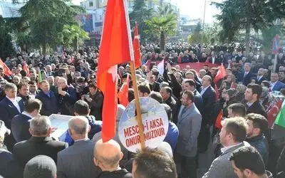 Bafra’da Abd'nin Kudüs Kararı Protesto Edildi