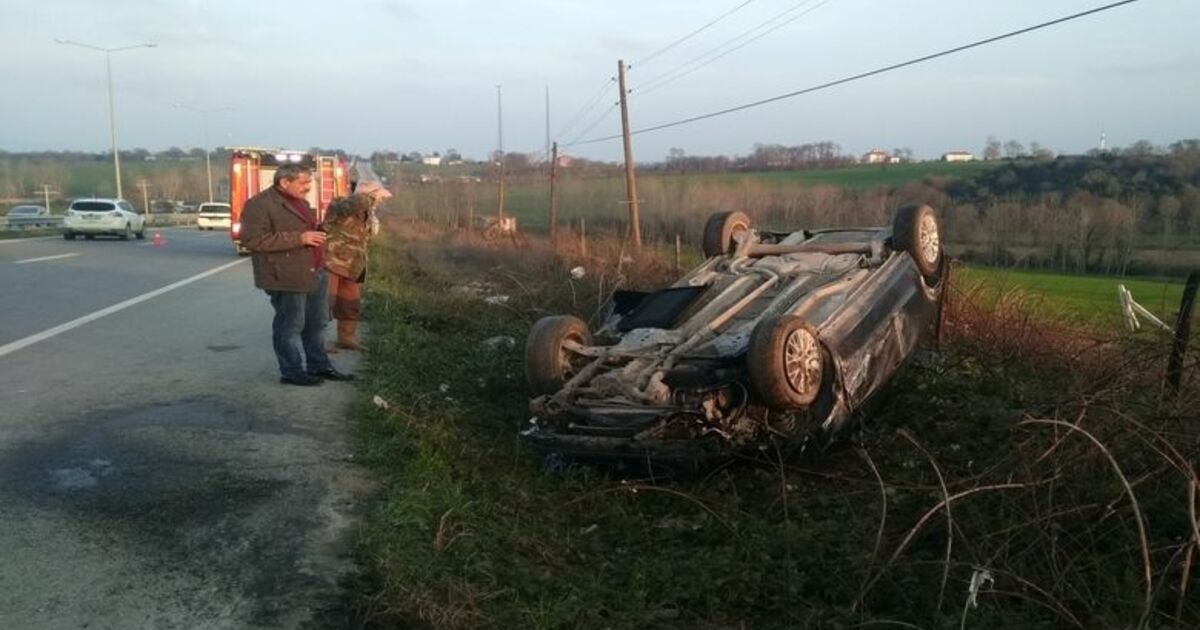 Otomobil Takla Attı: 3 Yaralı
