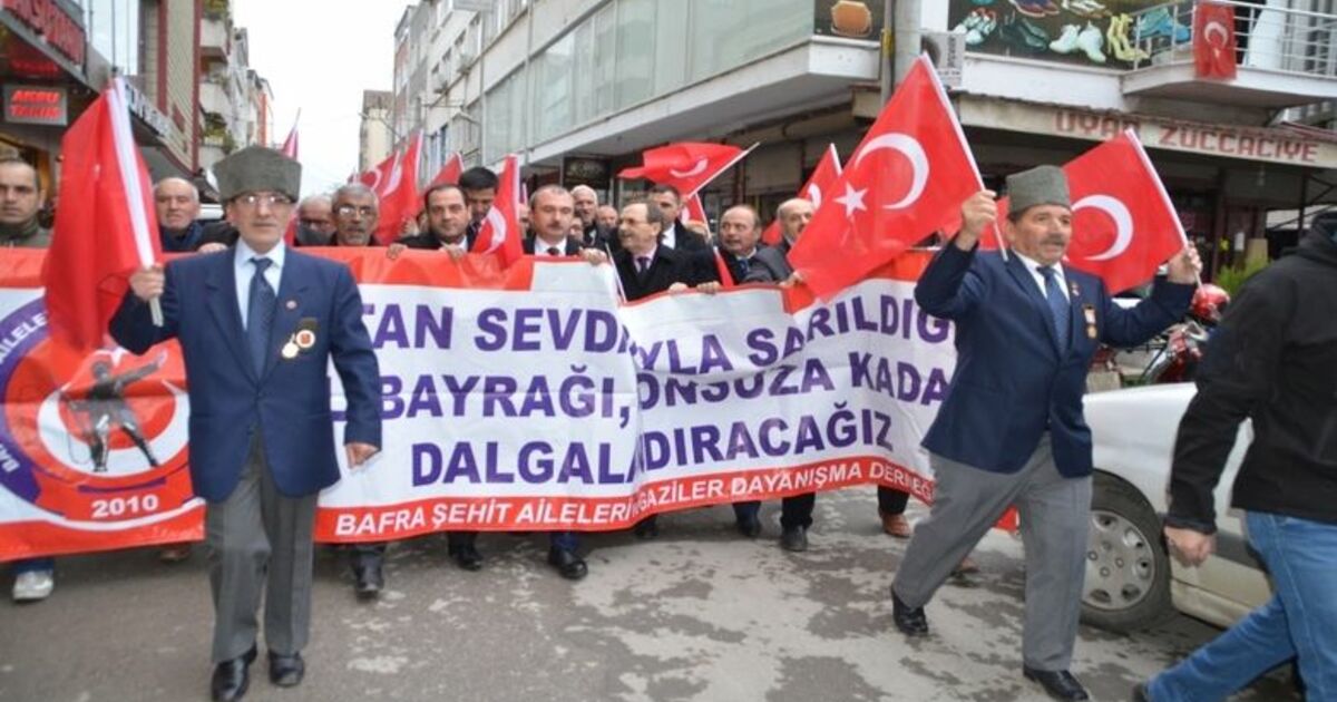 Bafra’da Zeytin Dalı Harekatı'na Destek Yürüyüşü