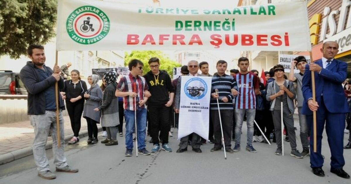 Bafra’da Engelliler İçin Farkındalık Yürüyüşü
