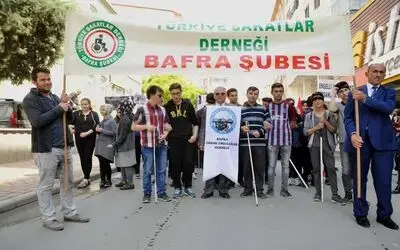 Bafra’da Engelliler İçin Farkındalık Yürüyüşü