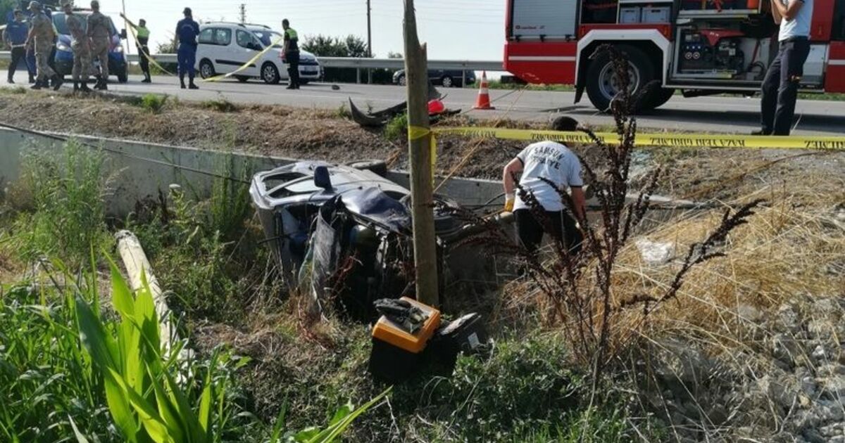 Samsun’da Otomobil Kanala Uçtu: 1 Ölü