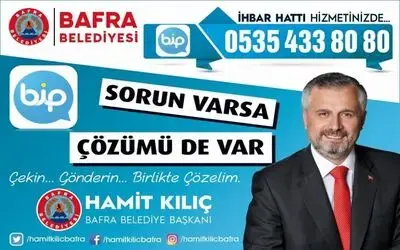 Bafra Belediyesinden Yeni İhbar Hattı