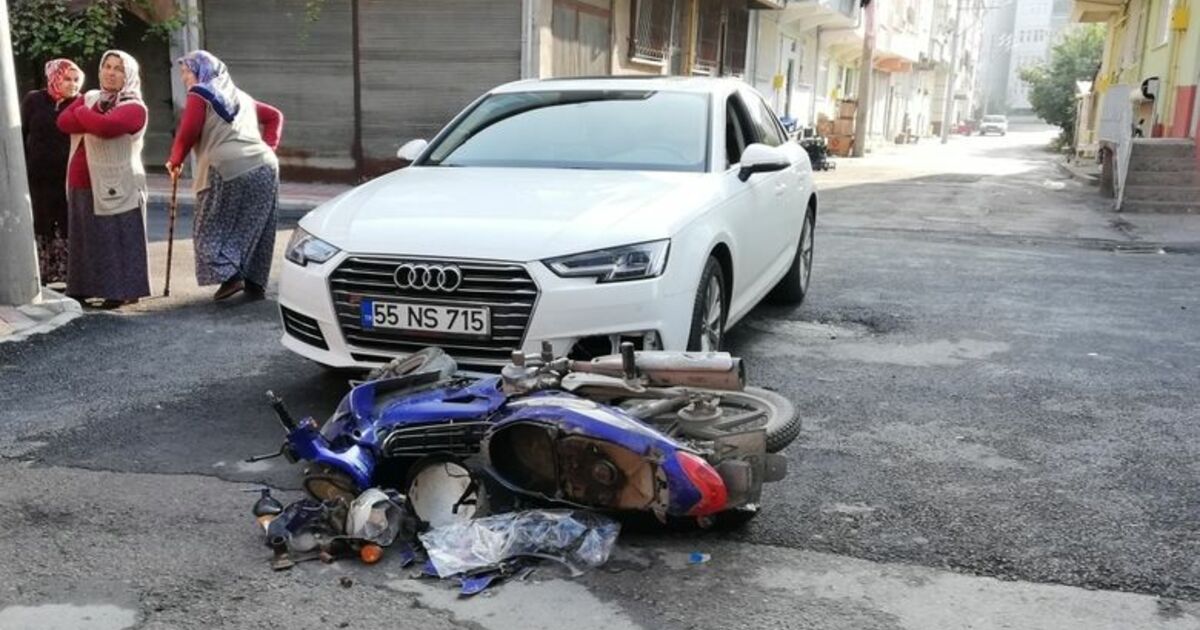 Otomobil Motosikletle Çarpıştı: 1 Yaralı
