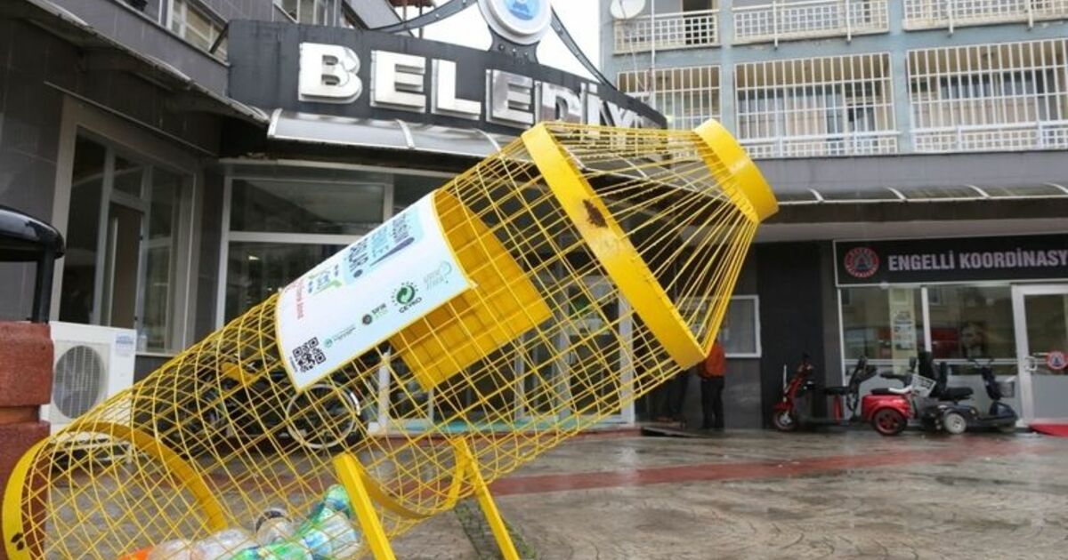 Bafra Belediyesinden Geri Dönüşüm Sepetleri