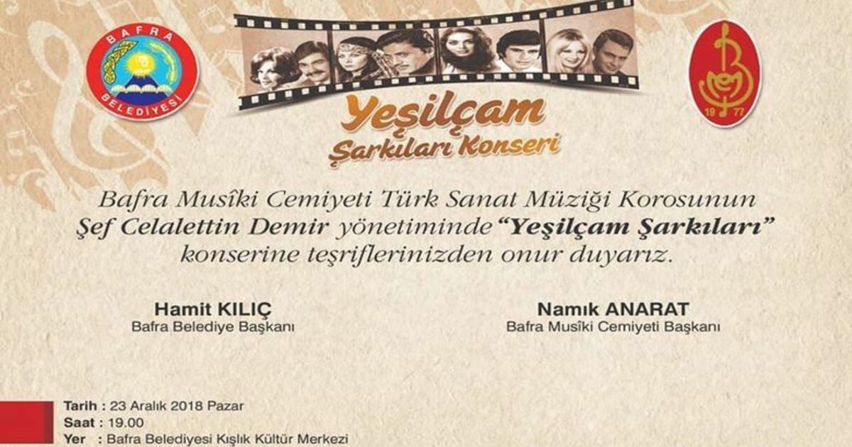 Yeşilçam Şarkıları Konserinde Geri Sayım