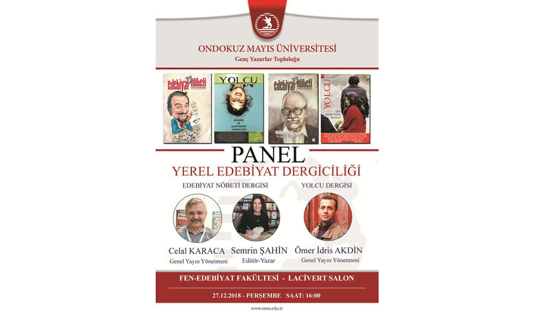Ondokuz Mayıs Üniversitesi GençYazarlar Topluluğu Faaliyetlerine Başlıyor - Ondokuz Mayıs Üniversitesi (OMÜ) öğrencileri tarafından kurulmuş olan Genç Yazarlar Topluluğu, düzenleyeceği ilk etkinliğiyle dergicilik alanında ses getirmeyi hedefliyor. 