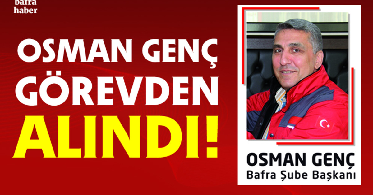 Kızılay Bafra Başkanı Osman Genç’in İstifa Etti