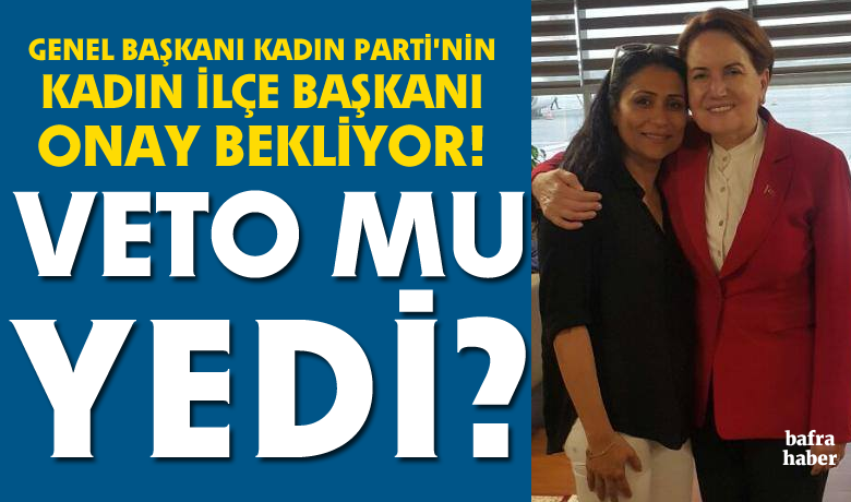 İyi Parti’nin Kadın Bafraİlçe Başkanı Veto Mu Yedi?  - Zafer Bektaş’ın Bafra ilçe Başkanlığından istifa etmesi sonrası Bafra teşkilatı tarafından ilçe Başkanlığına seçilen İpek Çelebi’nin başkanlığı hala İl yönetimi tarafından onaylanmadı. 