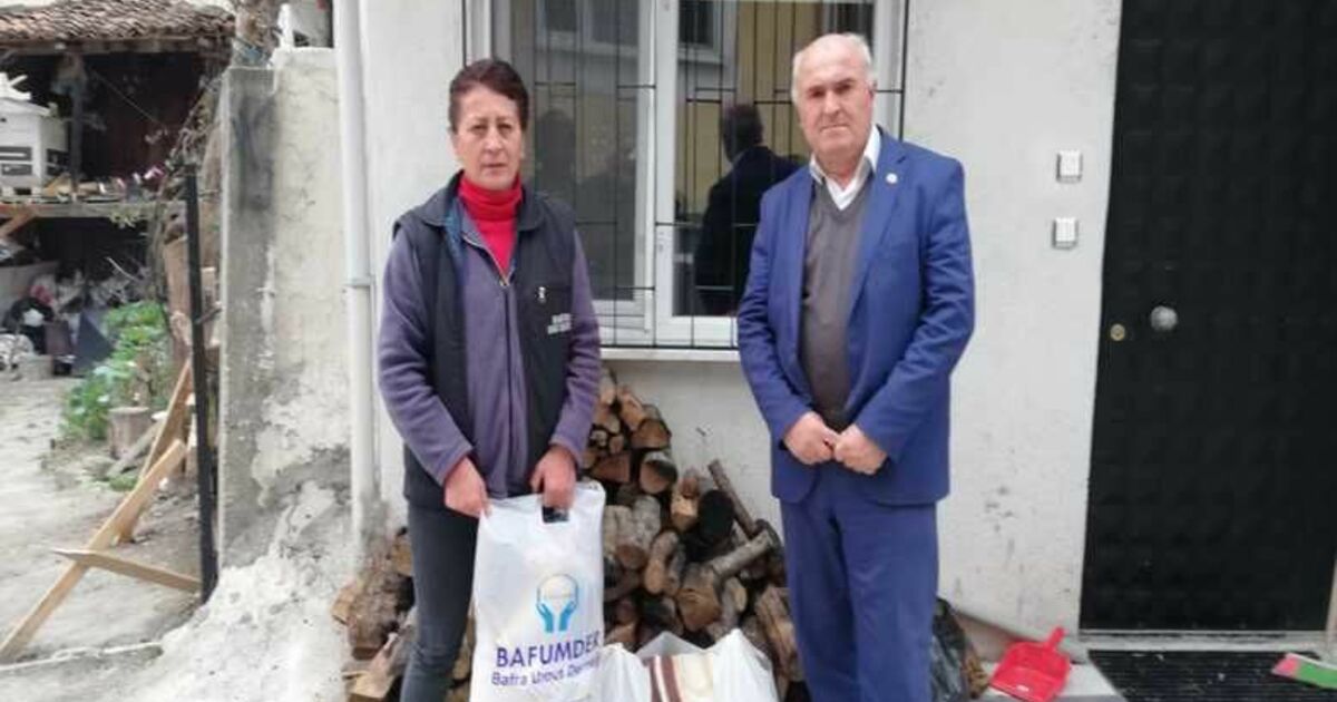 Bafra Umut Derneğinden Kolay’da Evi Yanan Aileye Yardım