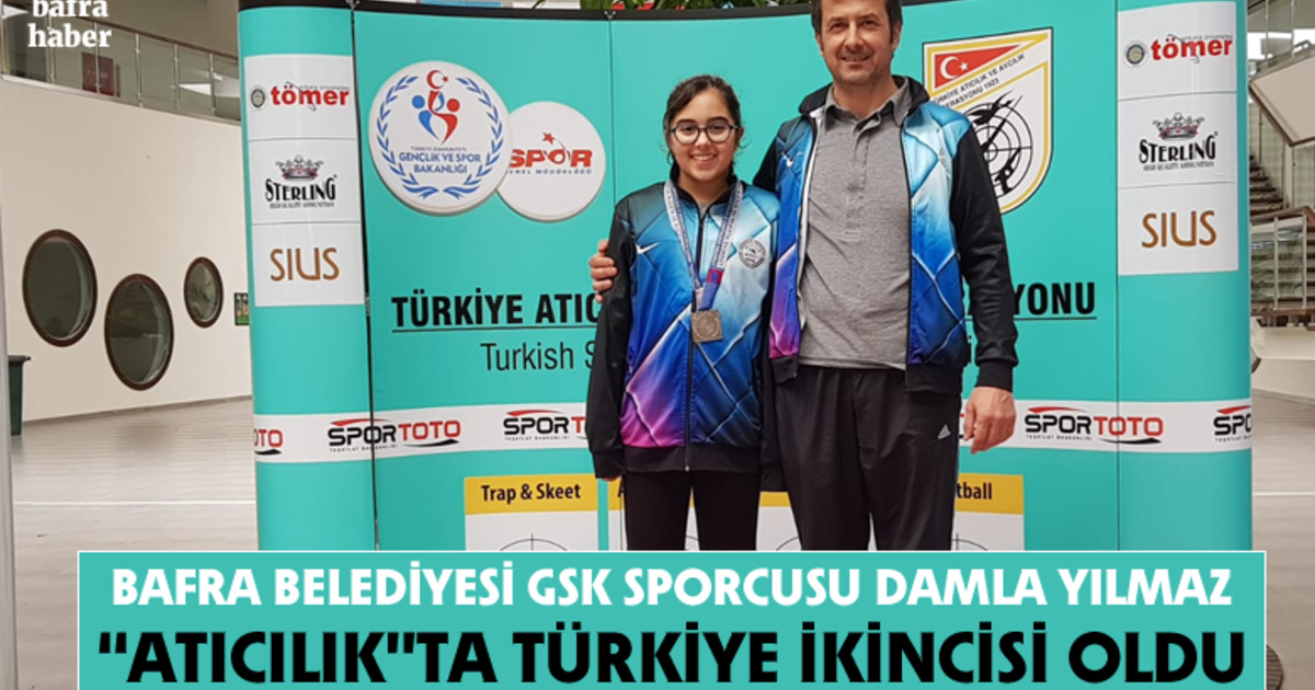 Bafra Belediyesi Gsk Sporcusu Damla Yılmaz Atıcılıkta Türkiye İkincisi Oldu